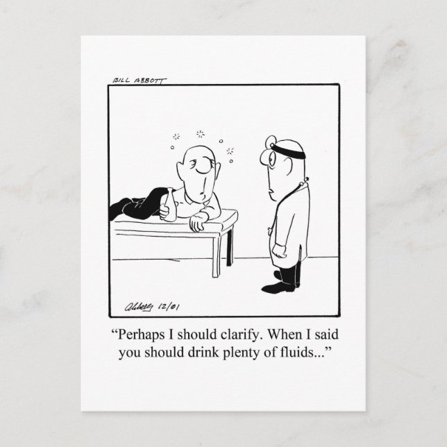 Funny Get Well Humor Postcard (Front)