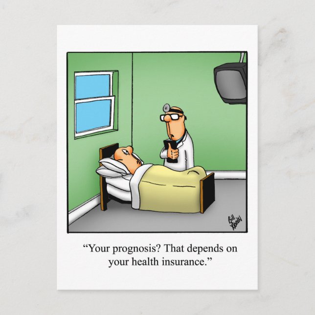 Funny Get Well Humor Postcard (Front)