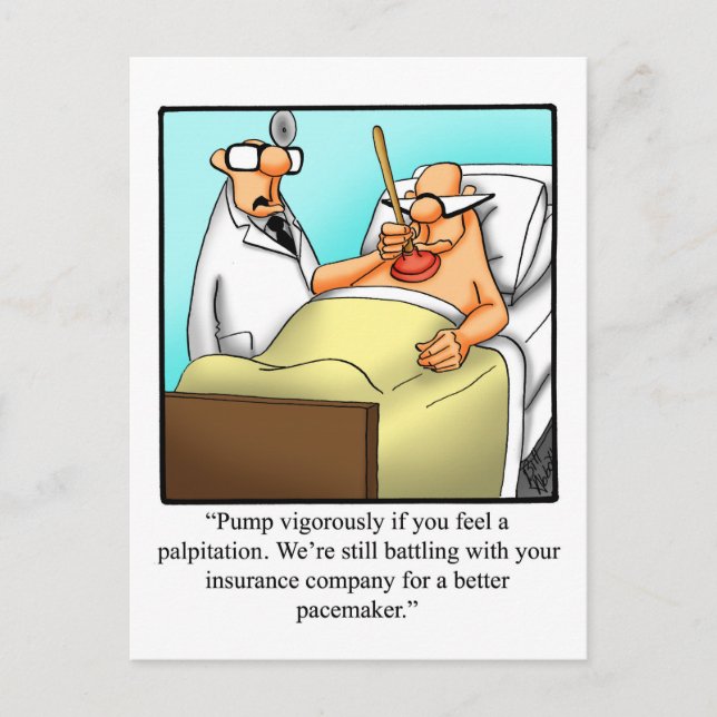 Funny Get Well Humor Postcard  (Front)