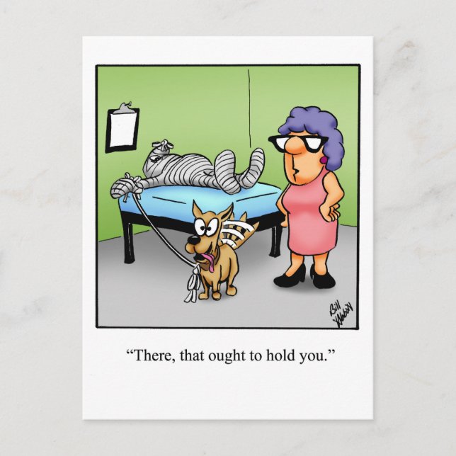 Funny Get Well Humor Postcard (Front)