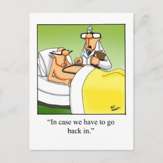 Funny Get Well Humor Postcard