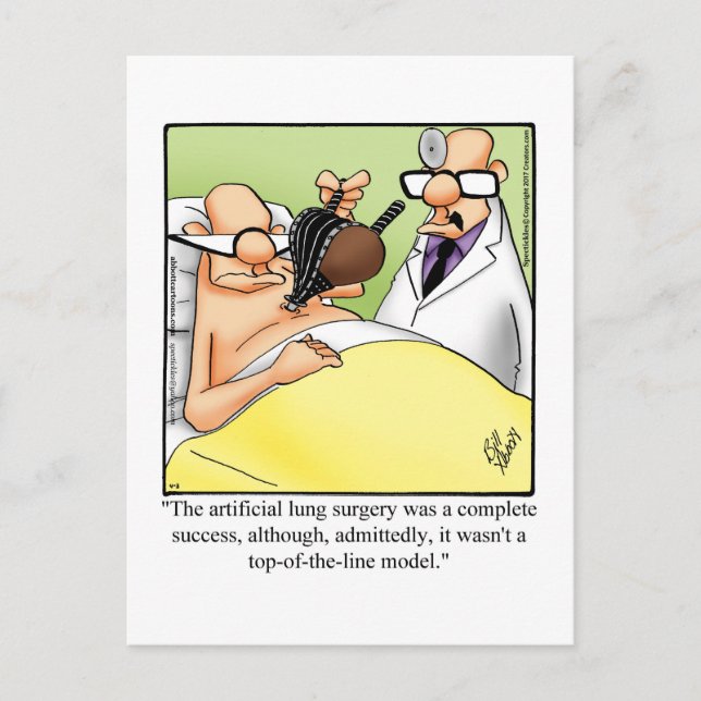 Funny Get Well Humor Postcard  (Front)