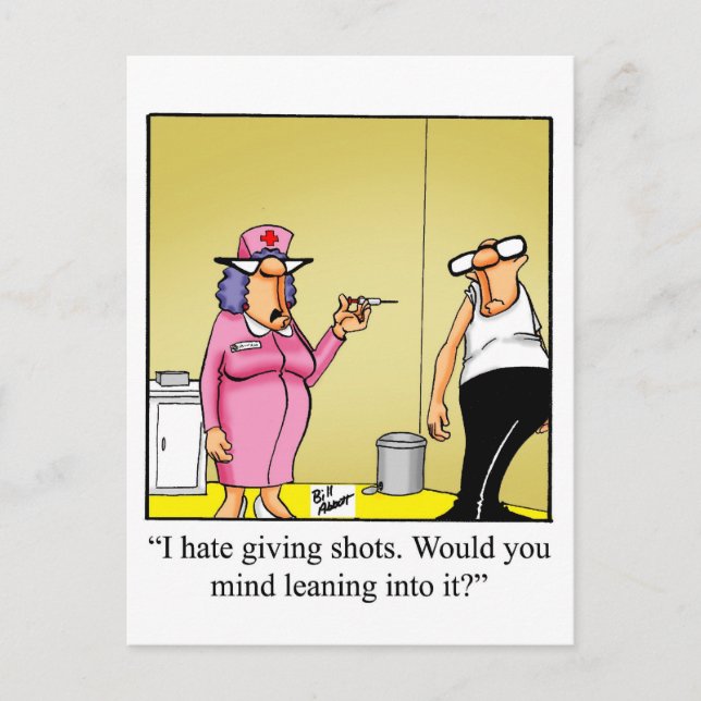 Funny Get Well Humor Postcard (Front)
