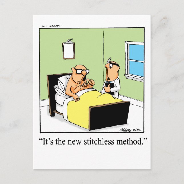 Funny Get Well Humor Postcard (Front)