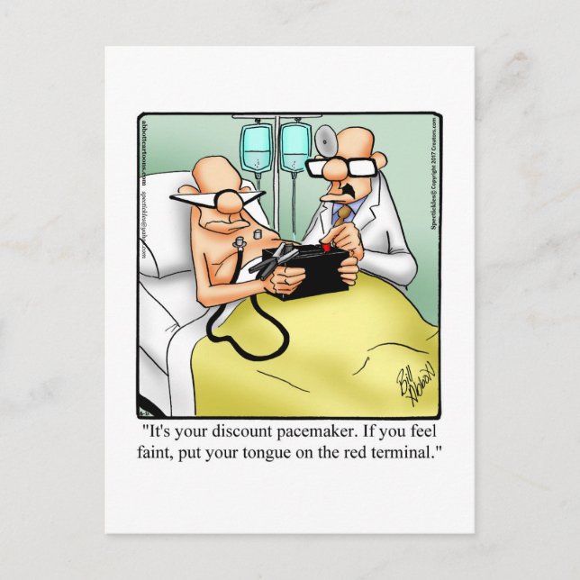 Funny Get Well Humor Postcard  (Front)