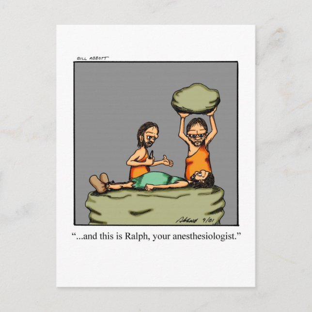 Funny Get Well Humor Postcard (Front)