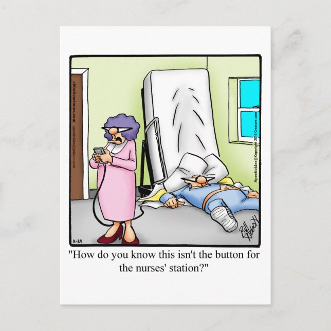 Funny Get Well Humor Postcard  (Front)