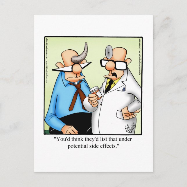 Funny Get Well Humor Postcard  (Front)
