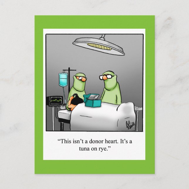 Funny Get Well Humor Postcard (Front)