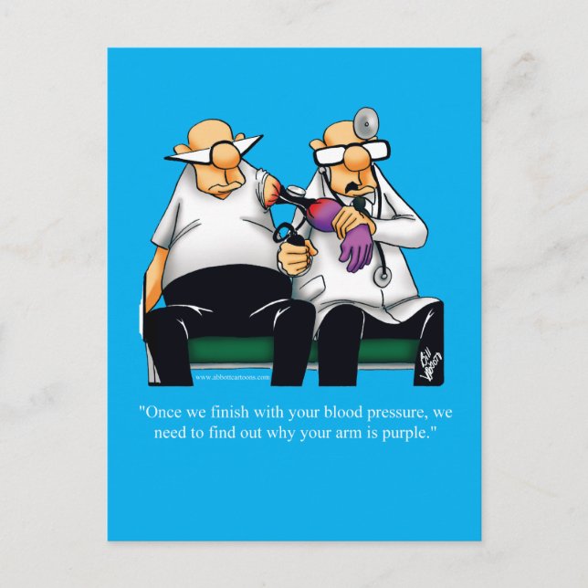 Funny Get Well Humor Postcard  (Front)