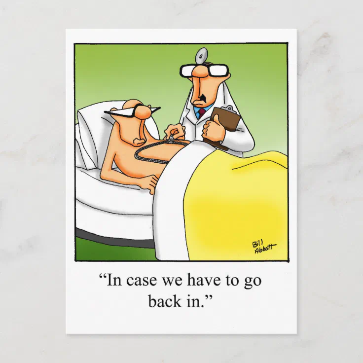 Funny Get Well Operation Postcard | Zazzle