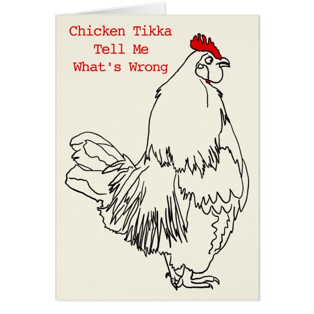 Funny Get Well Slogan Chicken Tikka Song Parody (Front)