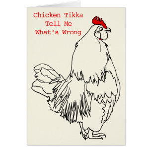 Funny Get Well Slogan Chicken Tikka Song Parody Cards