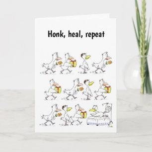 Funny Get Well Soon Duck Pun Card