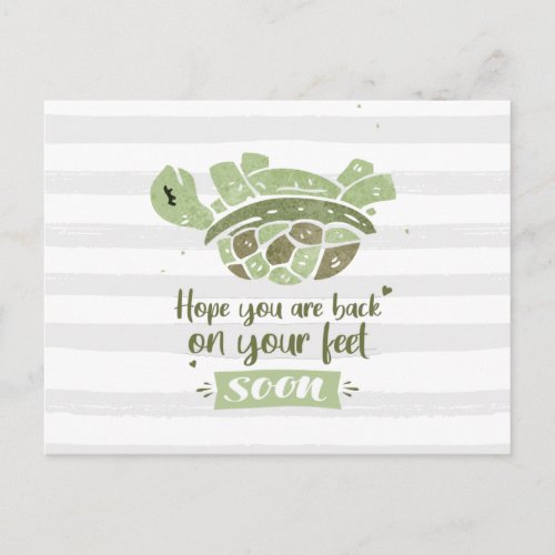 Funny Get Well Soon Hope Youre Back On Feet Postcard
