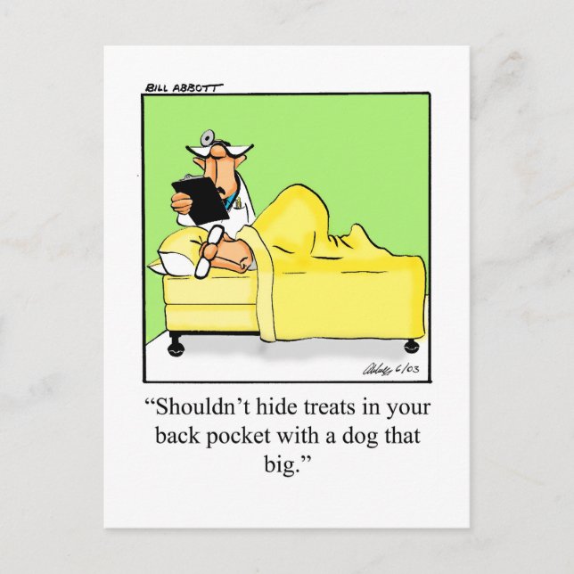 Funny Get Well Soon Humor Postcard (Front)