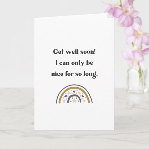 Funny Get Well Soon Humorous Card