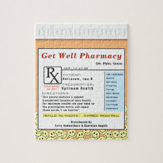 Funny Get Well Soon Prescription Medicine Jigsaw Puzzle