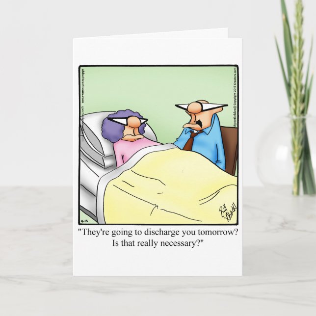 Funny Get Well Wife Greeting Card (Front)