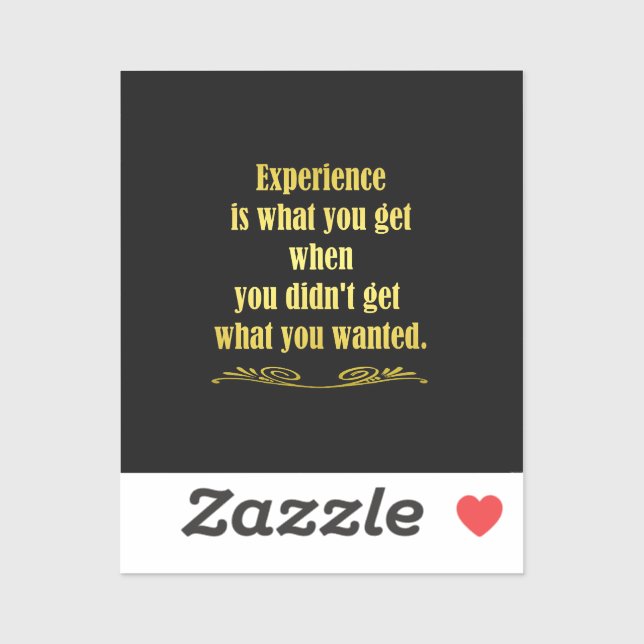 Funny Getting Experience Joke Sticker (Sheet)