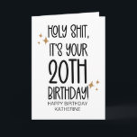 Funny Getting Older 20TH Birthday For Friend Card<br><div class="desc">Celebrate in style with this beautiful Happy Birthday card, perfect for adding a personal touch to someone’s special day. Designed and printed in our home studio using high-quality materials, this card is ideal for family, friends, coworkers, or anyone you want to make feel extra special. With its vibrant design and...</div>