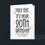 Funny Getting Older 20TH Birthday For Friend Card<br><div class="desc">Celebrate in style with this beautiful Happy Birthday card, perfect for adding a personal touch to someone’s special day. Designed and printed in our home studio using high-quality materials, this card is ideal for family, friends, coworkers, or anyone you want to make feel extra special. With its vibrant design and...</div>