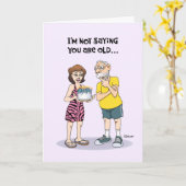 Funny Getting Older Birthday Card (Yellow Flower)