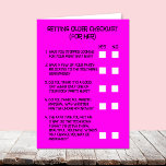 Funny Getting Older Birthday Card for Her<br><div class="desc">This humorous birthday card for her features a getting older checklist on the hot pink front. Inside the greeting card you can discover your "status" of getting older based on the items checked on front. This card is for the woman who embraces the humorous side of getting older. Copyright Kathy...</div>