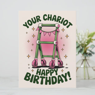 Funny Getting Older Birthday Walker Birthday Old Card