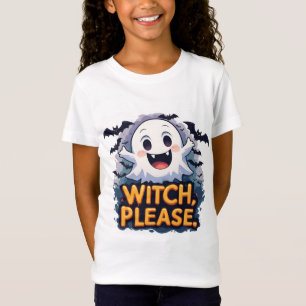 Funny Ghost And Bats Witch Please Halloween 🎃 T-Shirt