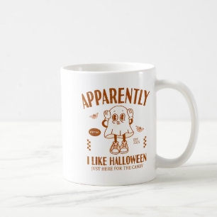 Funny Ghost Apparently, I Like Halloween Coffee Mug
