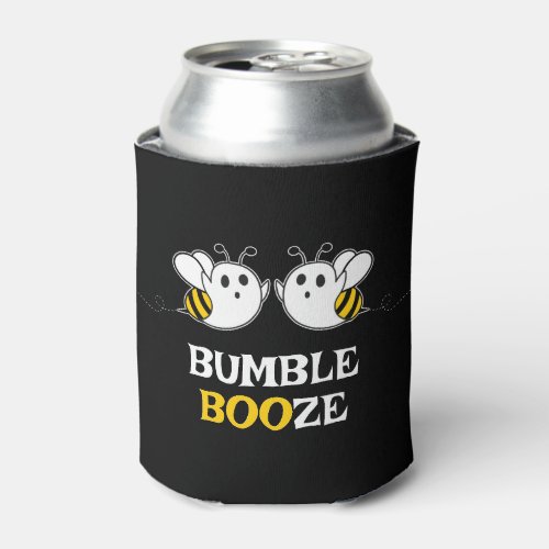Funny Ghost Boo Bee Bumblebee Booze Halloween Can Cooler
