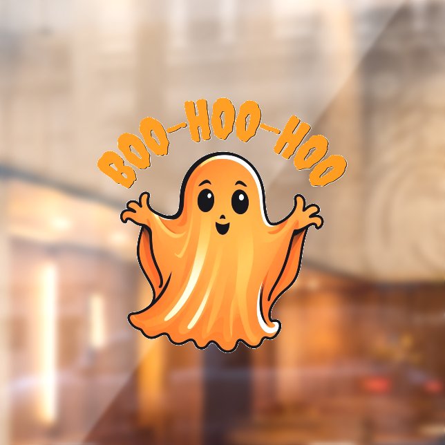 Funny Ghost Boo Halloween Window Cling (Sheet 2)