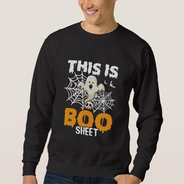 Funny Ghost Boo Sheet Halloween Sweatshirt (Front)