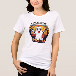 Funny Ghost “Boo Sheet” Halloween Tri-Blend Shirt