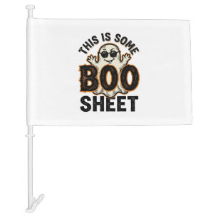 Funny Ghost Boo Sheet Vintage Halloween Shirt Desi Car Flag