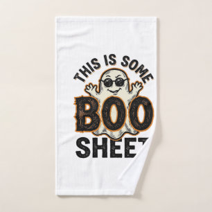 Funny Ghost Boo Sheet Vintage Halloween Shirt Desi Hand Towel
