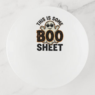 Funny Ghost Boo Sheet Vintage Halloween Shirt Desi Trinket Tray