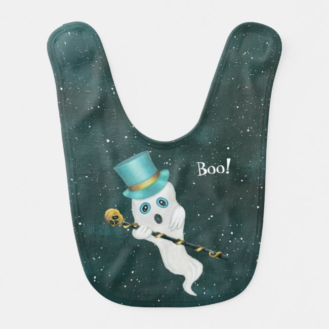 Funny Ghost Bright Blue eyes Top Hat Skull Cane
