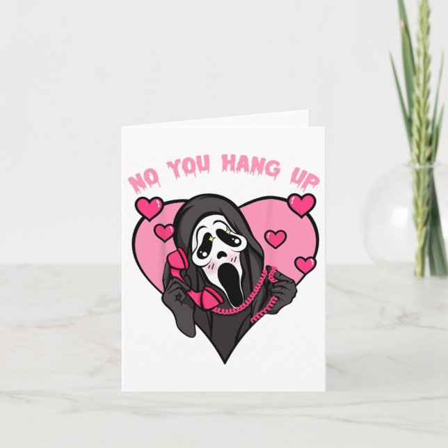 Funny Ghost Calling Halloween Costume No You Hang  Card (Front)
