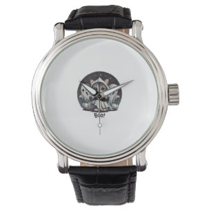 Funny Ghost Cat Boo Halloween Animal Ghost Kitty T Watch
