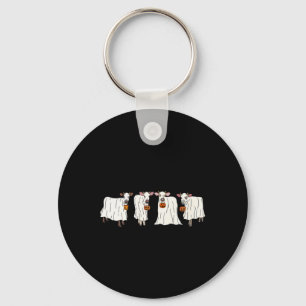 Funny Ghost Cows Halloween Animals Cow Lover Spook Keychain