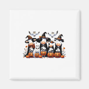 Funny Ghost Cows Halloween Animals Cow Owls Spooky Magnet