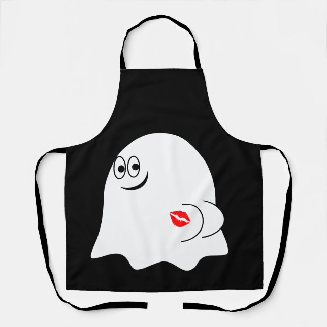 Funny Ghost emoji! Apron (Front)