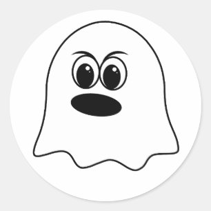 Funny Ghost emoji! Classic Round Sticker
