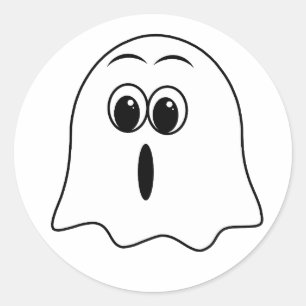 Funny Ghost emoji! Classic Round Sticker