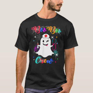 Funny Ghost EMS EMT Paramedic Nurse Halloween Boo  T-Shirt