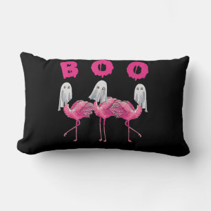 Funny Ghost Flamingo Boo Halloween Costume Gifts Lumbar Pillow