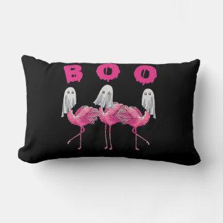 Funny Ghost Flamingo Boo Halloween Costume Gifts Lumbar Pillow