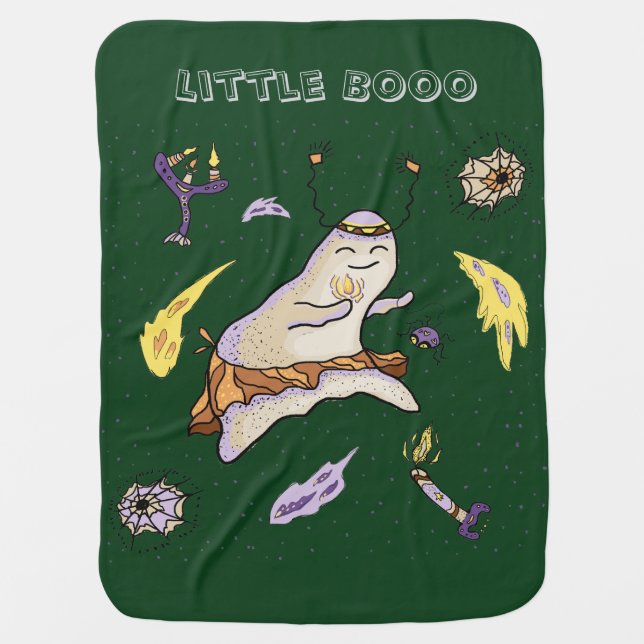 Funny ghost Halloween  Baby Blanket (Front)